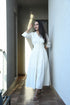 AAHELI OFF-WHITE COTTON KANTHA COMFY DRESS AAHELI OFF-WHITE COTTON KANTHA COMFY DRESS